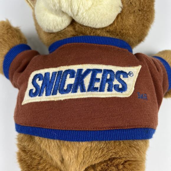 Vintage 1987 14” Mars Snickers Candy Bar Plush Teddy Bear Heartline with Tag - Picture 4 of 8